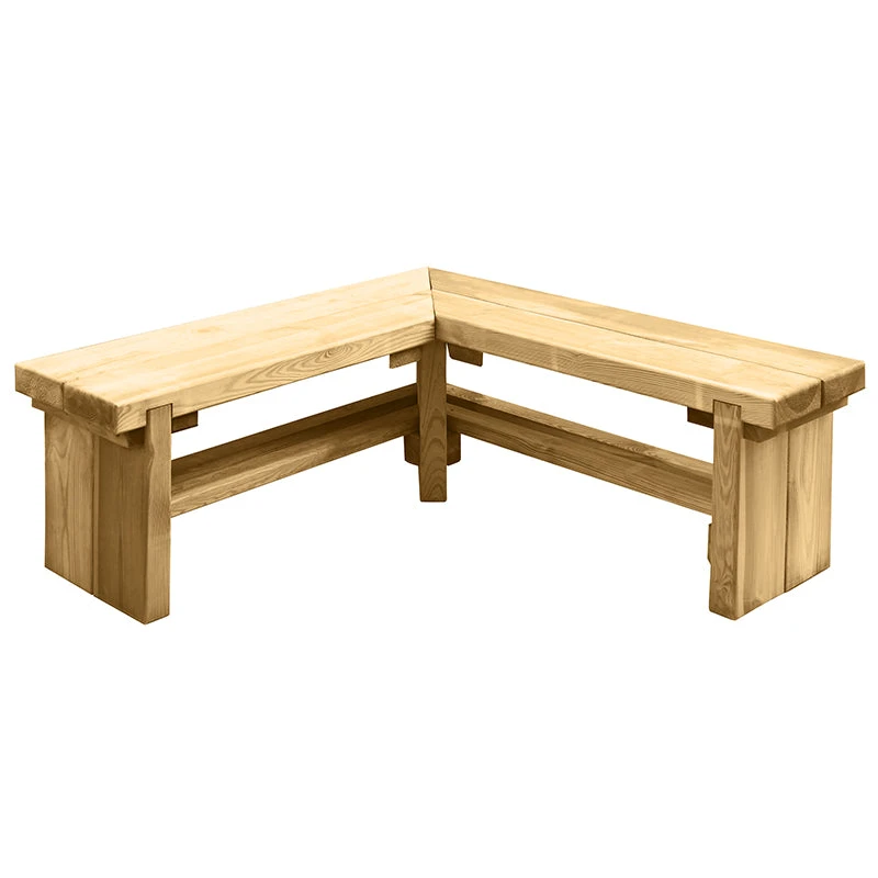 Forest Garden Double Corner Sleeper Bench 1.2m - Image 2