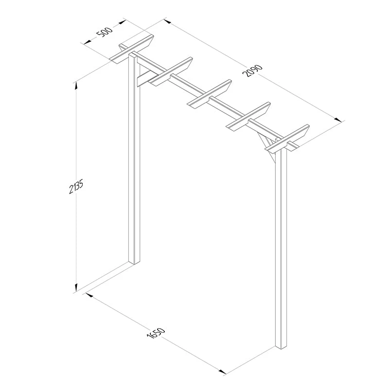 Forest Garden Hanbury Flat Top Arch - Image 3