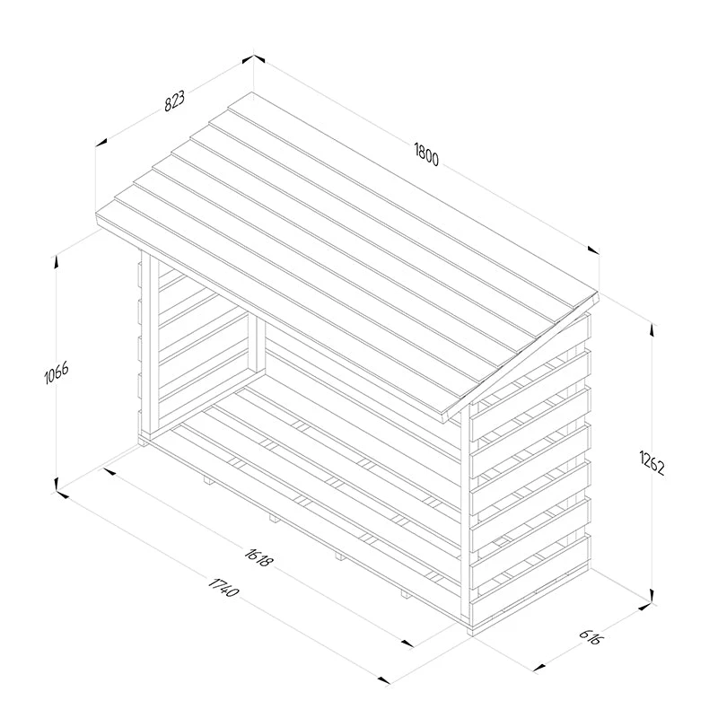 Forest Garden Large Log Store - Image 4