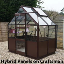 HYBRID PANELS For Elite Thyme 6 Glass To Ground Greenhouse