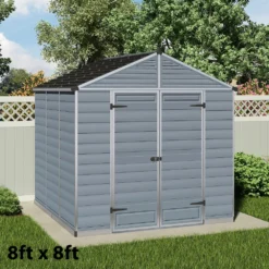 Skylight 8ft Wide Dark Grey Shed