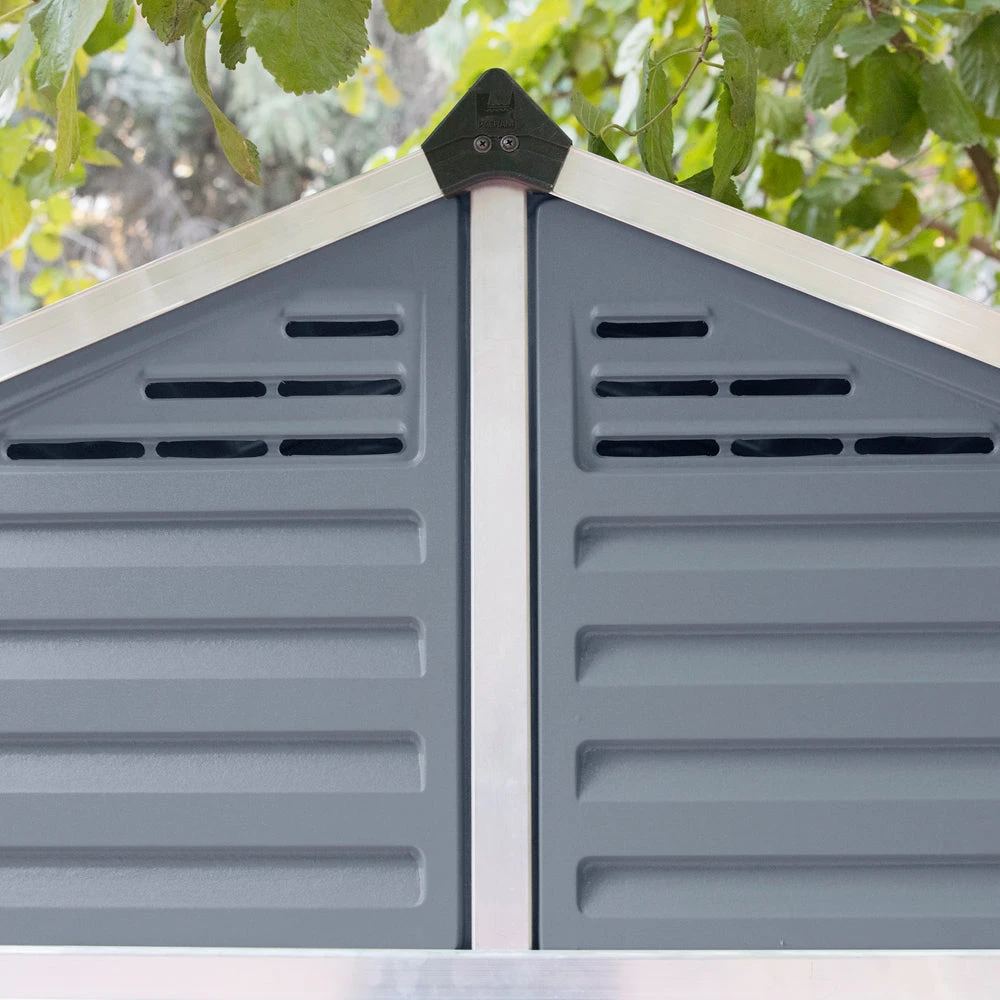 Skylight 8ft Wide Dark Grey Shed - Image 2