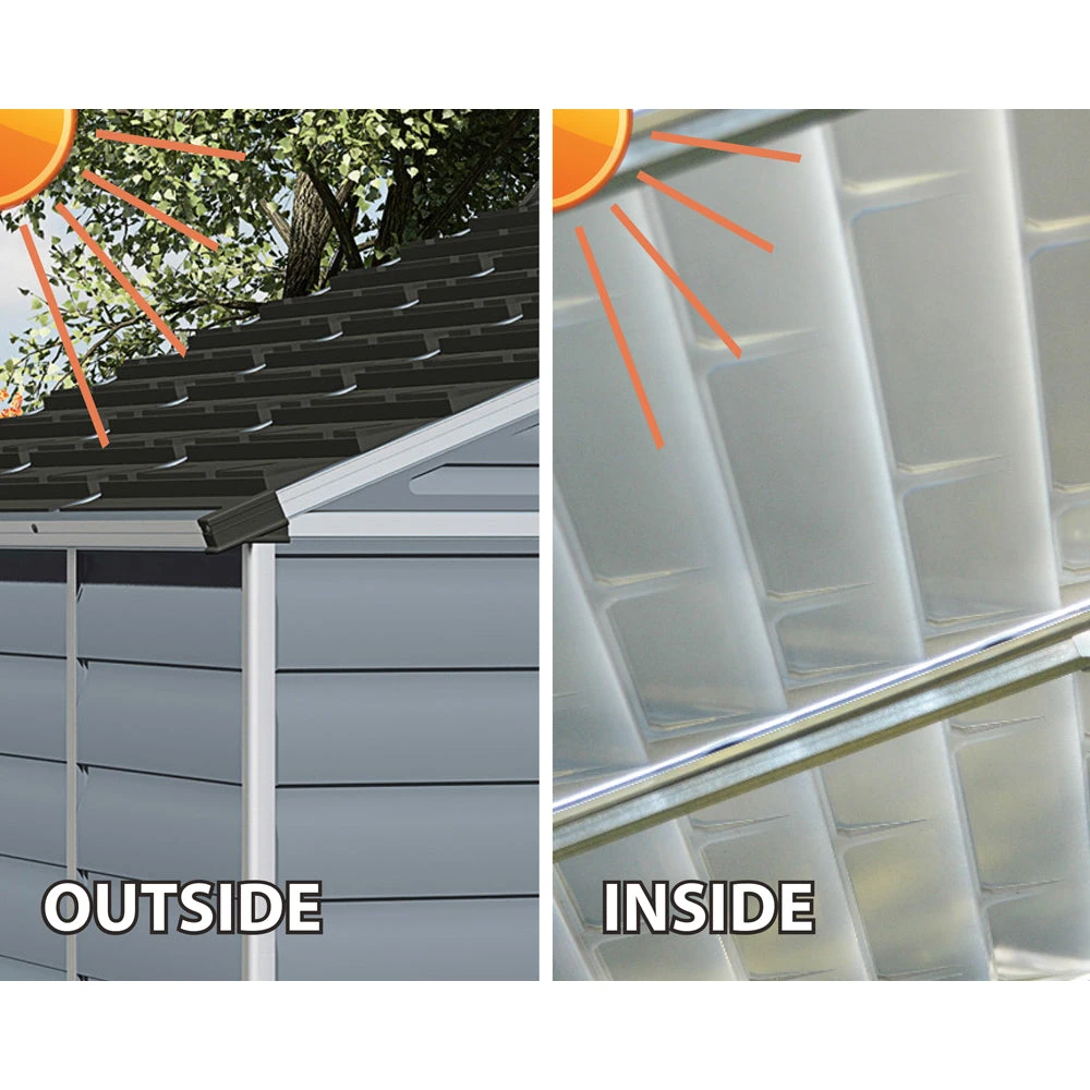 Skylight 8ft Wide Dark Grey Shed - Image 9