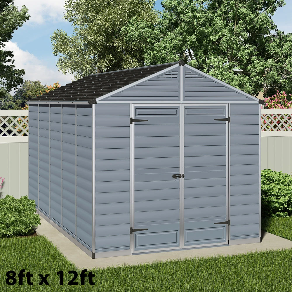 Skylight 8ft Wide Dark Grey Shed - Image 10