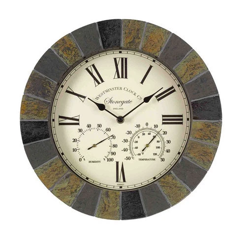 Slate Wall Clock And Themometer Plus Hygrometer - Image 2